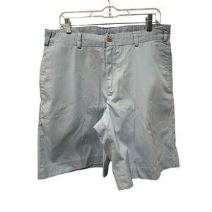 Bill's Khakis Chino Shorts 34 Baby Blue 10" Classic Fit Flat Front Cotton USA